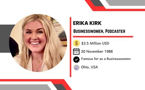 Erika Kirk Biography 2026: Net Worth, Age, TPUSA, Husband